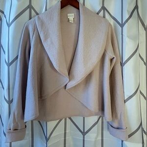Chico's Light Pink Wool Open Front Sweater